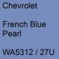 Preview: Chevrolet, French Blue Pearl, WA5312 / 27U.